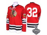 Men Mitchell and Ness Chicago Blackhawks #32 Michal Rozsival Premier Red 1960-61 Throwback 2015 Stanley Cup Patch NHL Jersey