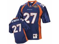 Men Mitchell And Ness Denver Broncos #27 Steve Atwater Navy BlueSuper Bowl Patch Authentic Throwback NFL Jersey