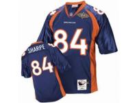 Men Mitchell And Ness Denver Broncos #84 Shannon Sharpe Navy Blue Super Bowl Authentic Throwback NFL Jersey