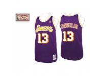 Men Mitchell and Ness Los Angeles Lakers #13 Wilt Chamberlain Swingman Purple Throwback NBA Jersey