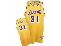 Men Mitchell and Ness Los Angeles Lakers #31 Kurt Rambis Swingman Gold Throwback NBA Jersey