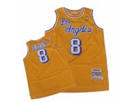 Men Mitchell and Ness Los Angeles Lakers #8 Kobe Bryant Swingman Gold-Crabbed Letter Throwback NBA Jersey