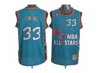 Men Mitchell and Ness New York Knicks #33 Patrick Ewing Swingman Light Blue 1996 All Star Throwback NBA Jersey