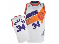 Men Mitchell and Ness Phoenix Suns #34 Charles Barkley Swingman White Throwback NBA Jersey