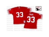 Men Mitchell and Ness San Francisco 49ers #33 Roger Craig Authentic Red Team Color Throwback NFL Jersey