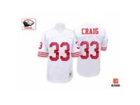 Men Mitchell and Ness San Francisco 49ers #33 Roger Craig Authentic White Throwback NFL Jersey