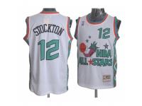 Men Mitchell and Ness Utah Jazz #12 John Stockton Swingman White 1996 All Star Throwback NBA Jersey