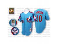 Men Montreal Expos #10 Andre Dawson Blue Throwback Jersey