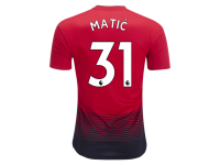 Men Nemanja Matic Manchester United 18/19 Authentic Home Jersey by adidas