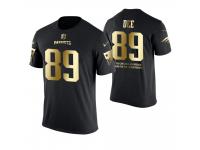 Men New England Patriots Bob Dee #89 Metall Dark Golden Special Limited Edition Retired Player With Message T-Shirt