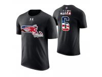 Men New England Patriots Ryan Allen #6 Stars and Stripes 2018 Independence Day American Flag T-Shirt