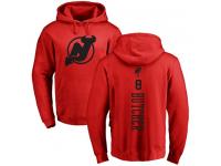 Men New Jersey Devils #8 Will Butcher Adidas Red One Color Backer Pullover Hoodie NHL Jersey