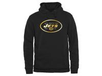 Men New York Jets Pro Line Black Gold Collection Pullover Hoodie