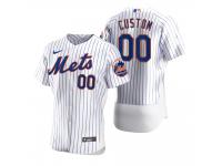 Men New York Mets Custom Nike White 2020 Jersey