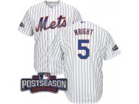 Men New York Mets David Wright #5 White 2016 Postseason Patch Cool Base Jersey