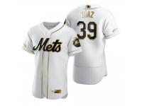 Men New York Mets Edwin Diaz Nike White Golden Edition Jersey