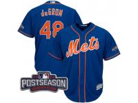 Men New York Mets Jacob deGrom #48 Royal 2016 Postseason Patch Cool Base Jersey