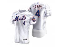 Men New York Mets Jed Lowrie Nike White 2020 Jersey