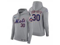 Men New York Mets Michael Conforto Nike Gray Road Hoodie