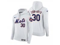 Men New York Mets Michael Conforto Nike White Home Hoodie