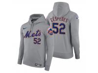 Men New York Mets Yoenis Cespedes Nike Gray Road Hoodie