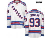 Men New York Rangers #93 mika zibanejad White Stitched NHL Jersey