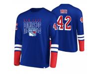 Men New York Rangers Brendan Smith #42 Tri-Blend Royal-Red Jersey