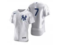 Men New York Yankees Mickey Mantle Nike White 2020 Jersey