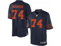 Men NFL Chicago Bears #74 Jermon Bushrod 1940s Throwback Navy Blue Nike Limited Jersey