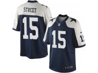 Men NFL Dallas Cowboys #15 Devin Street Throwback Nike Navy Blue Limited Jersey