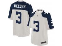 Men NFL Dallas Cowboys #3 Brandon Weeden Throwback Nike White Limited Jersey