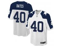 Men NFL Dallas Cowboys #40 Bill Bates Throwback Nike White Game Jersey