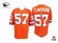 Men NFL Denver Broncos #57 Tom Jackson Throwback Home Orange Mitchell and Ness Jersey