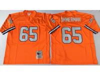 Men NFL Denver Broncos #65 Gary Zimmerman Orange Throwback Jerseys