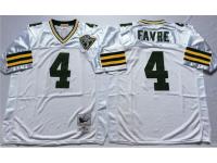 Men NFL Green Bay Packers #4 Brett Favre White Throwback Jerseys
