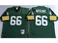 Men NFL Green Bay Packers #66 Ray Nitschke Green Throwback Jerseys