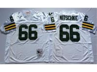 Men NFL Green Bay Packers #66 Ray Nitschke White Throwback Jerseys