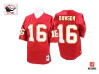 Men NFL Kansas City Chiefs #16 Len Dawson Throwback Home Red Mitchell and Ness Jersey