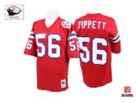 Men NFL New England Patriots #56 Andre Tippett Throwback Red Mitchell and Ness Jersey