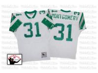 Men NFL Philadelphia Eagles #31 Wilbert Montgomery Throwback Road White Mitchell and Ness Jersey