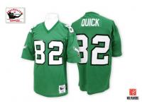 Men NFL Philadelphia Eagles #82 Mike Quick Throwback Home Midnight Green Mitchell and Ness Jersey