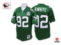 Men NFL Philadelphia Eagles #92 Reggie White Throwback Home Midnight Green Mitchell and Ness Jersey