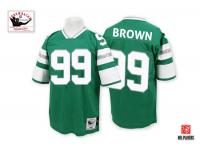 Men NFL Philadelphia Eagles #99 Jerome Brown Throwback Home Midnight Green Mitchell and Ness Jersey