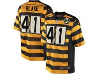 Men NFL Pittsburgh Steelers #41 Antwon Blake Throwback Nike 80th Anniversary GoldBlack Game Jersey