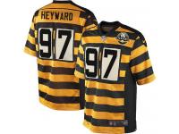 Men NFL Pittsburgh Steelers #97 Cameron Heyward 80th Anniversary Throwback GoldBlack Nike Game Jersey
