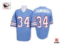 Men NFL Tennessee Titans #34 Earl Campbell Throwback Home Light Blue Mitchell and Ness Jersey