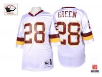 Men NFL Washington Redskins #28 Darrell Green Throwback Road White Mitchell and Ness Jersey