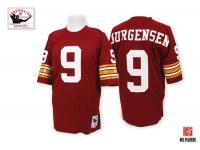 Men NFL Washington Redskins #9 Sonny Jurgensen Throwback Home Burgundy Red Mitchell and Ness Jersey
