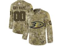 Men NHL Adidas Anaheim Ducks Customized Limited Camo Salute to Service Jersey