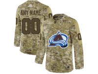 Men NHL Adidas Colorado Avalanche Customized Limited Camo Salute to Service Jersey